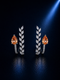 Bronze Leaf Pear-Cut Earrings
