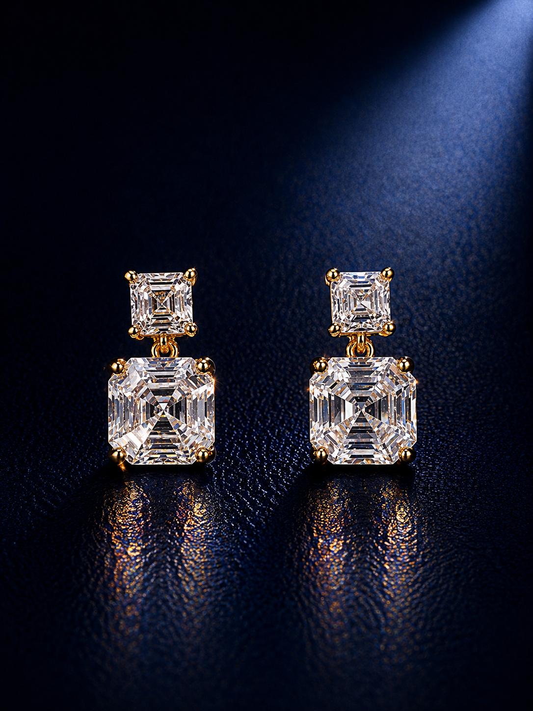 Square Drop Statement Earrings