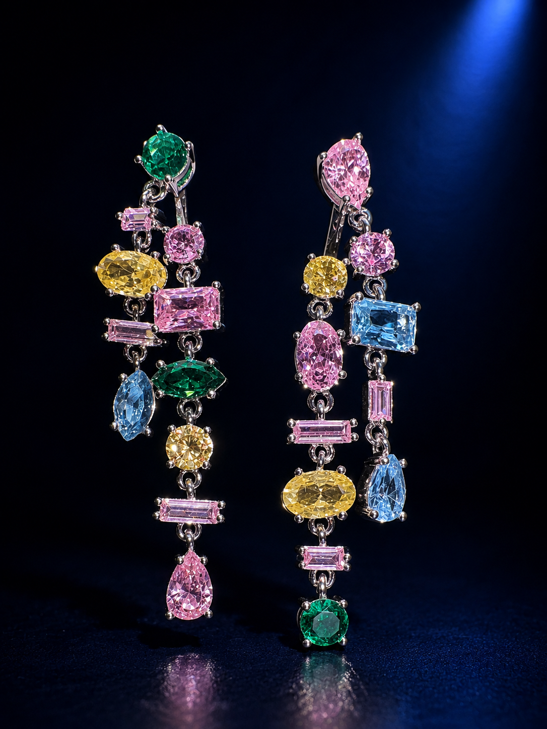 Prismé Multicolor Chandelier Earrings