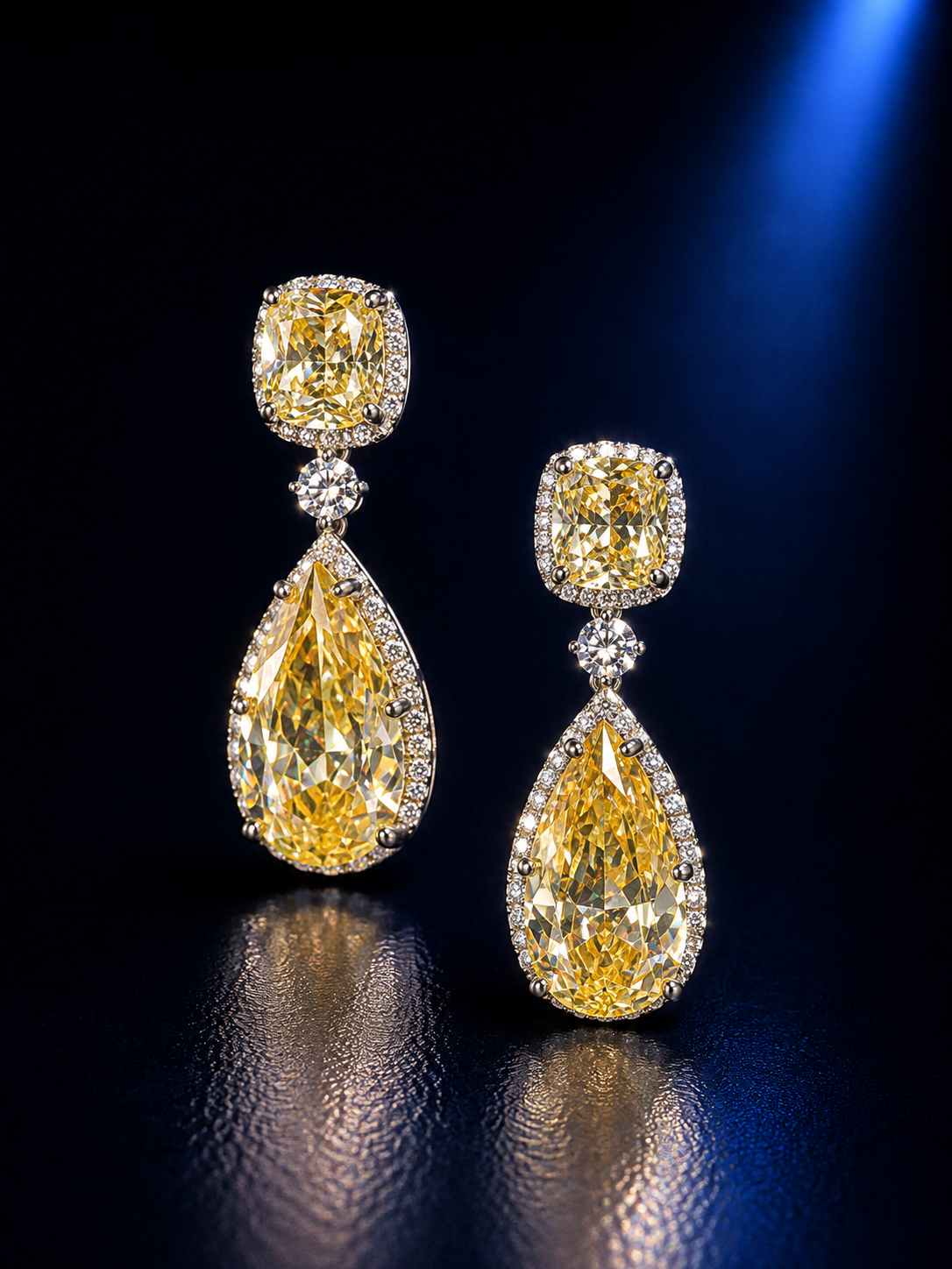 Aurelia Yellow Teardrop Earrings