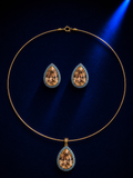 Teardrop Halo Necklace Set