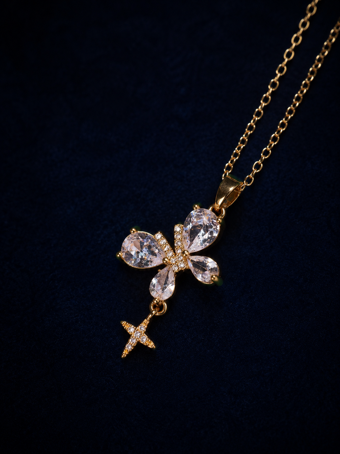 Bloom & Butterfly Pendant Necklace