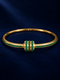Emerald Luxe Pavé screw Bangle