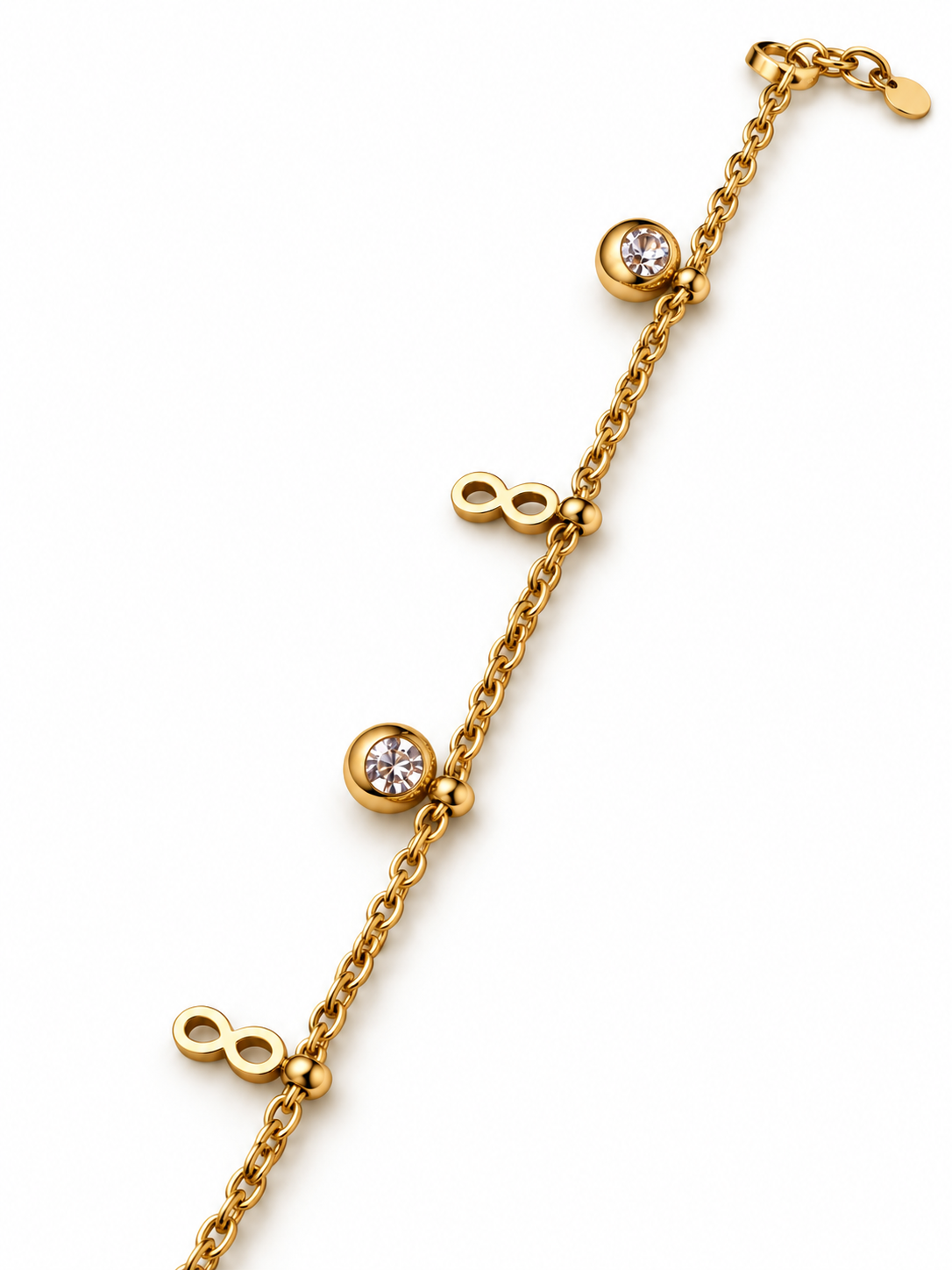 Infinity Sparkle Charm Bracelet