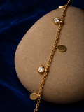 Luna Disc & CZ Charm Bracelet