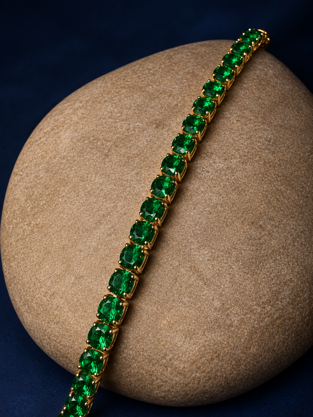 Emerald Glow Tennis Bracelet