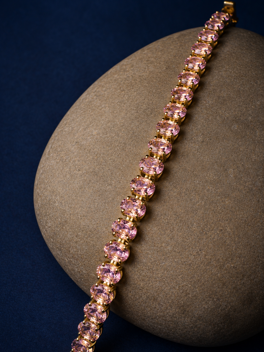 Blush Oval Tennis Bracelet