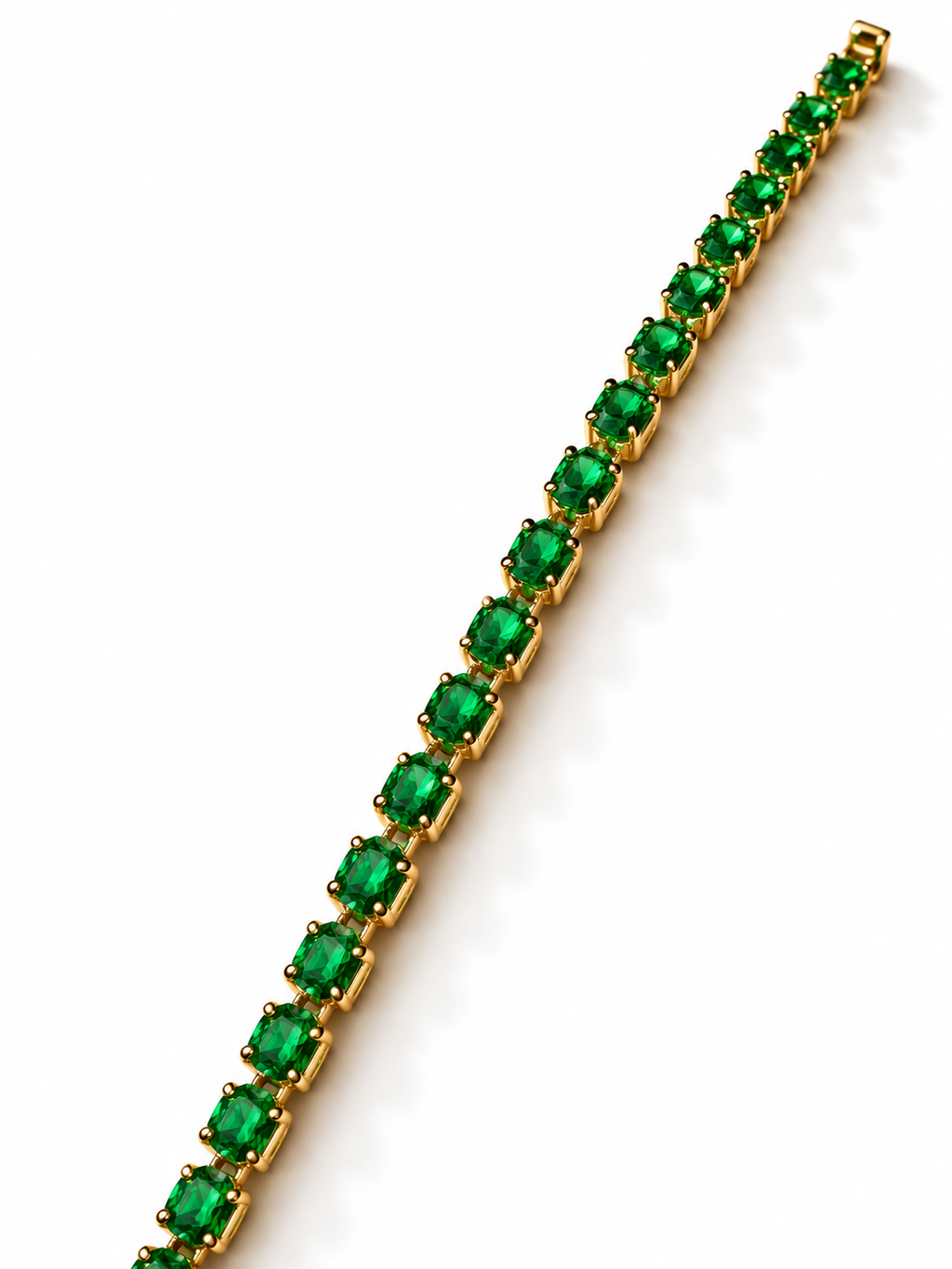 Emerald Glow pear Tennis Bracelet
