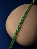 Emerald Glow pear Tennis Bracelet