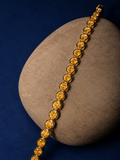 Golden Radiance Round-Cut Tennis Bracelet