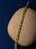 Olive green Pear-Cut Tennis Bracelet