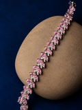 Blush Petal CZ Statement Bracelet