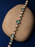 Aquamarine Luxe Baguette Link Bracelet