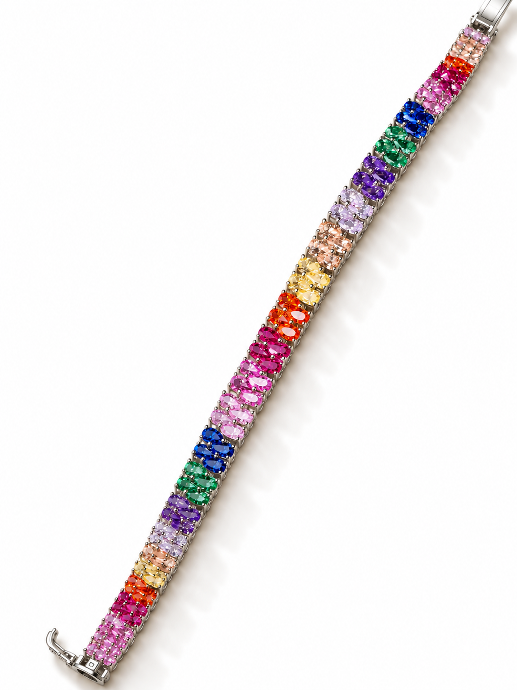 Prism Rainbow CZ Tennis Bracelet