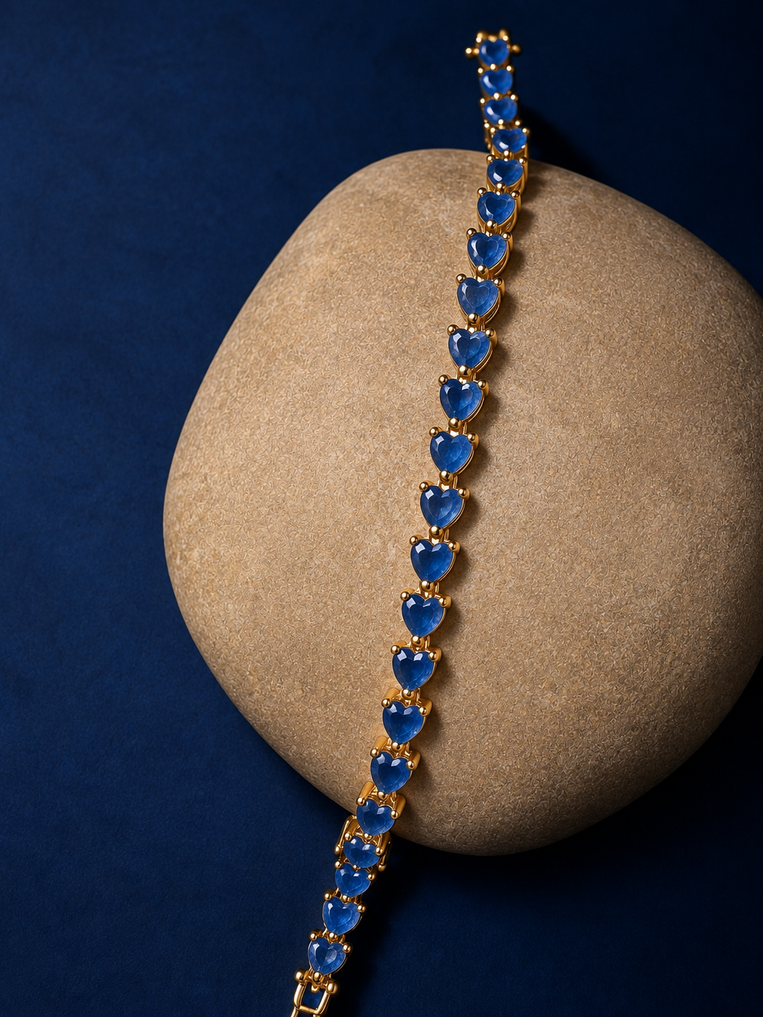 Midnight Heart Tennis Bracelet
