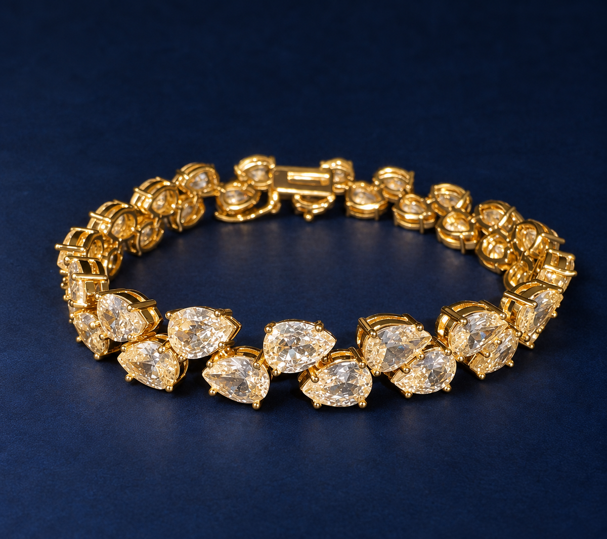 Double Pear Tennis Bracelet
