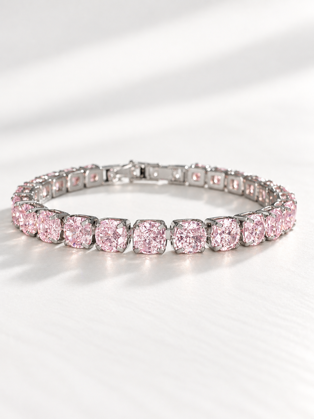 Baby Pink CZ Tennis Bracelet