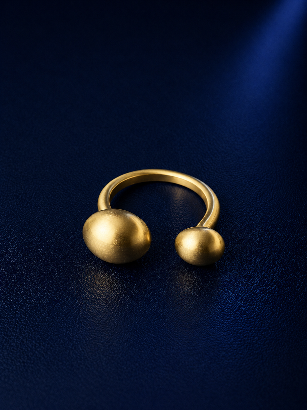 Double Orb Open Cuff Ring