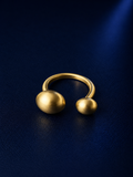 Double Orb Open Cuff Ring