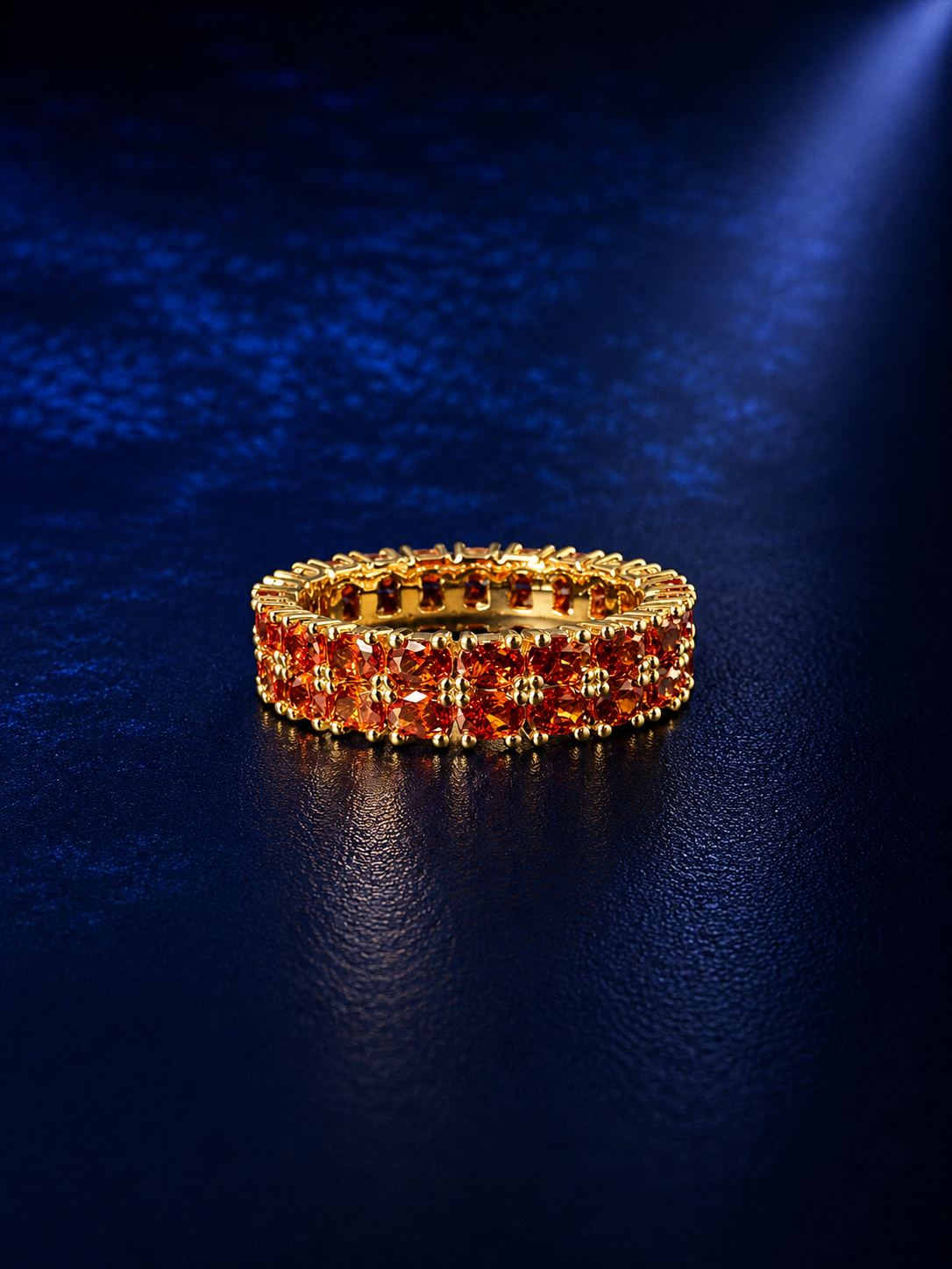 Double-Row Citrine Eternity Ring
