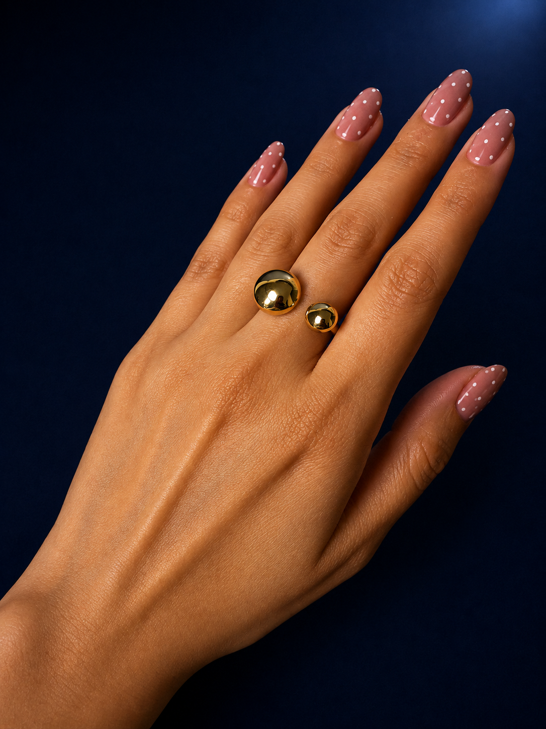 Double Orb Open Cuff Ring