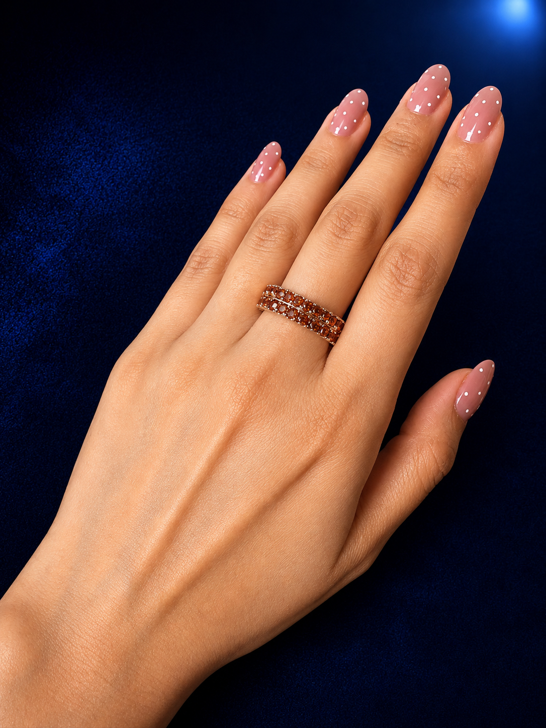 Double-Row Citrine Eternity Ring