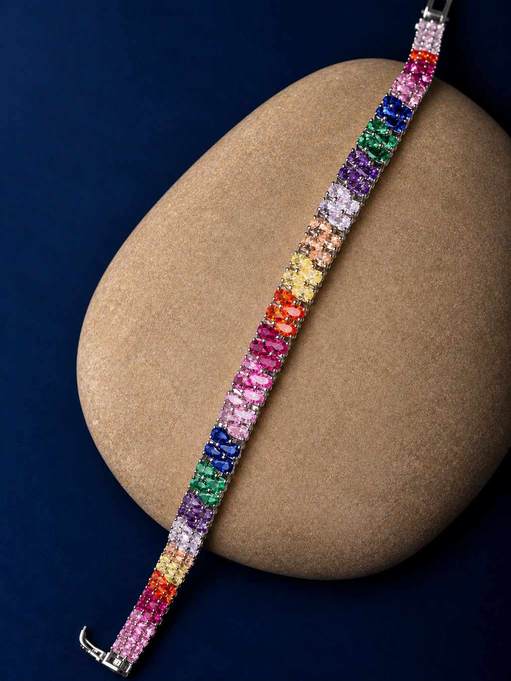 Prism Rainbow CZ Tennis Bracelet