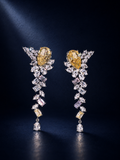 Silver Cascade Statement Earrings