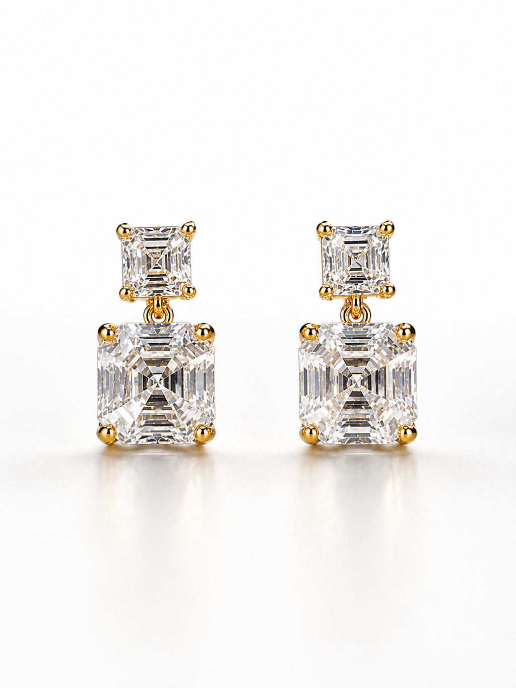 Square Drop Statement Earrings
