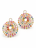 Multicolor Mandala Statement Earrings