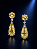 Yellow Elongated Drop Earrings