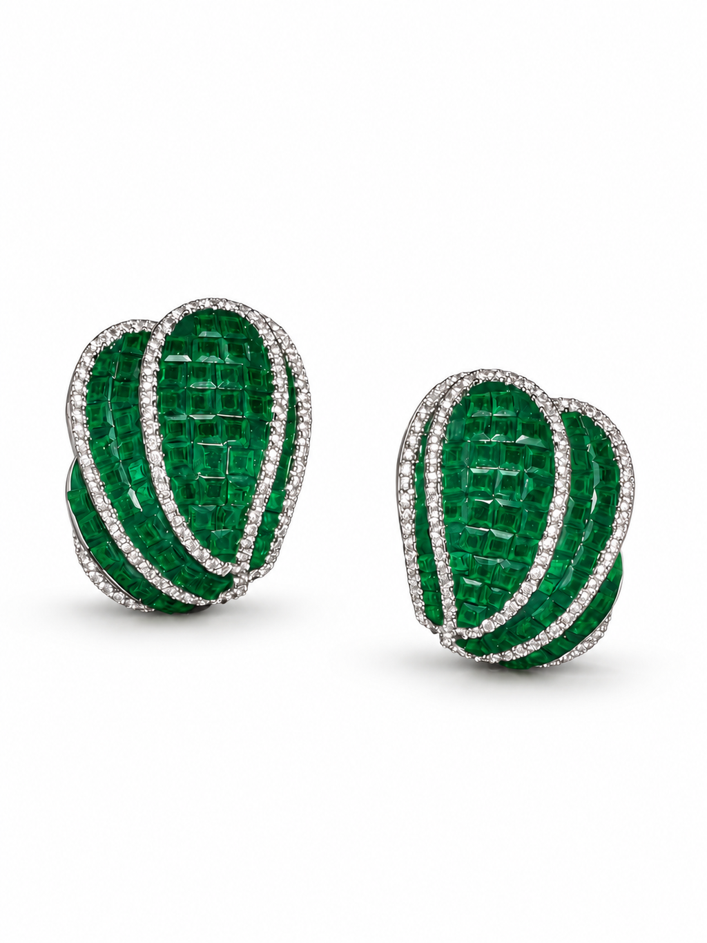 Emerald Green Mosaic Statement stud