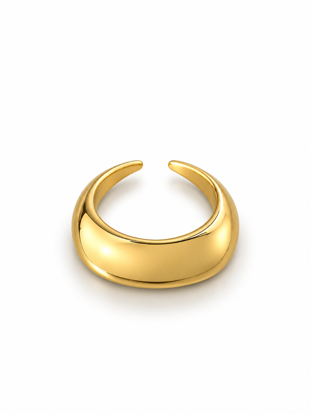 Sculptural Dome Open Cuff Ring