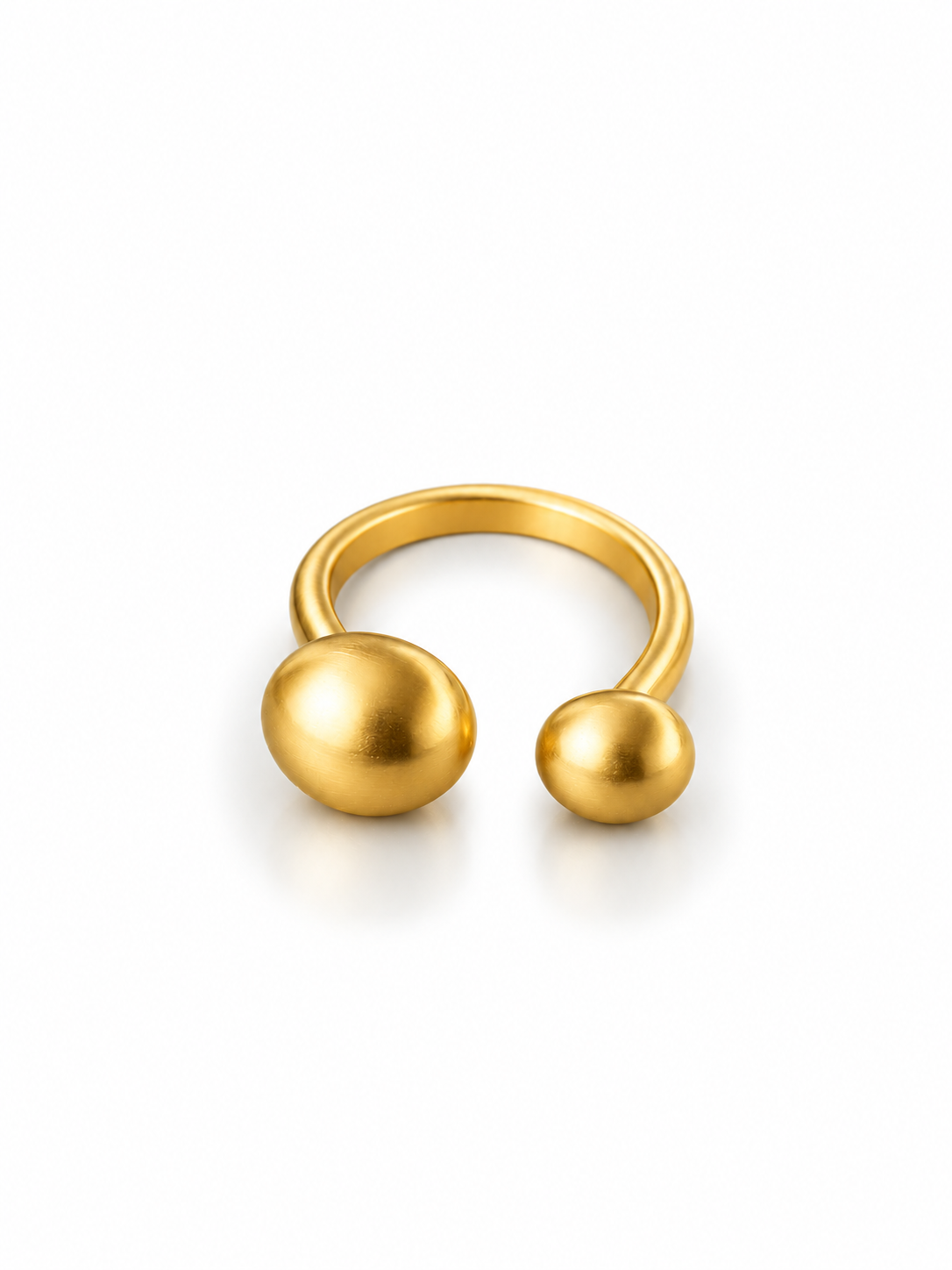 Double Orb Open Cuff Ring