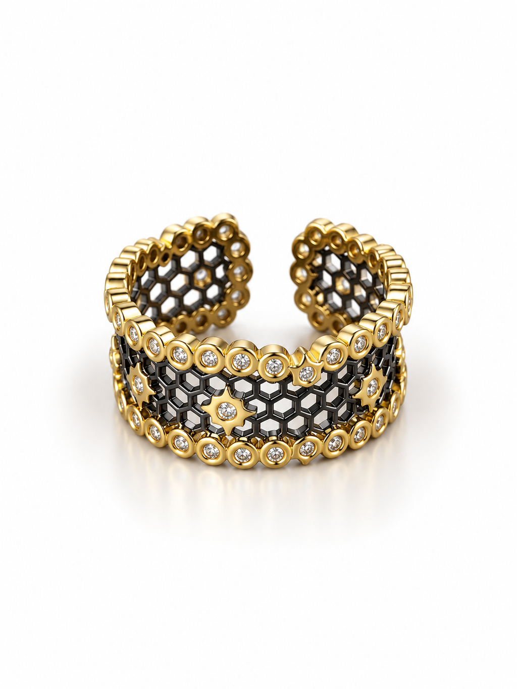 Honeycomb Cuff Ring