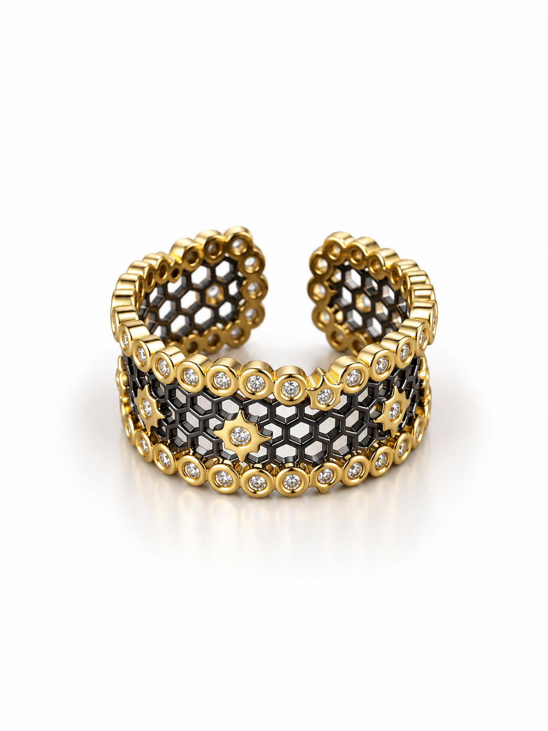 Honeycomb Cuff Ring