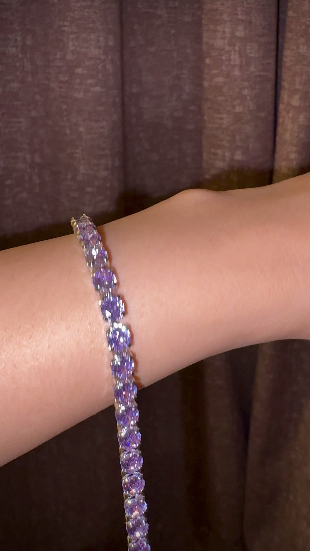 Lilac CZ Tennis Bracelet