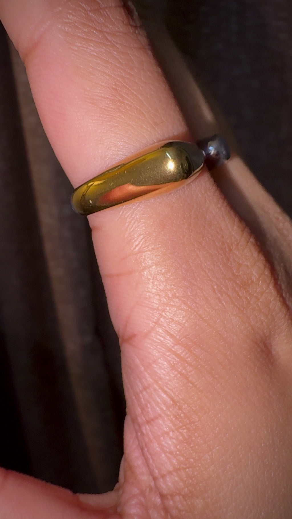 Two-Tone Sculptural Open Cuff Ring