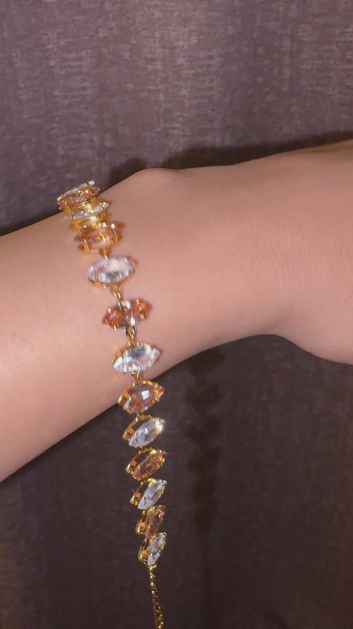 Marquise Rosé Alternating Tennis Bracelet