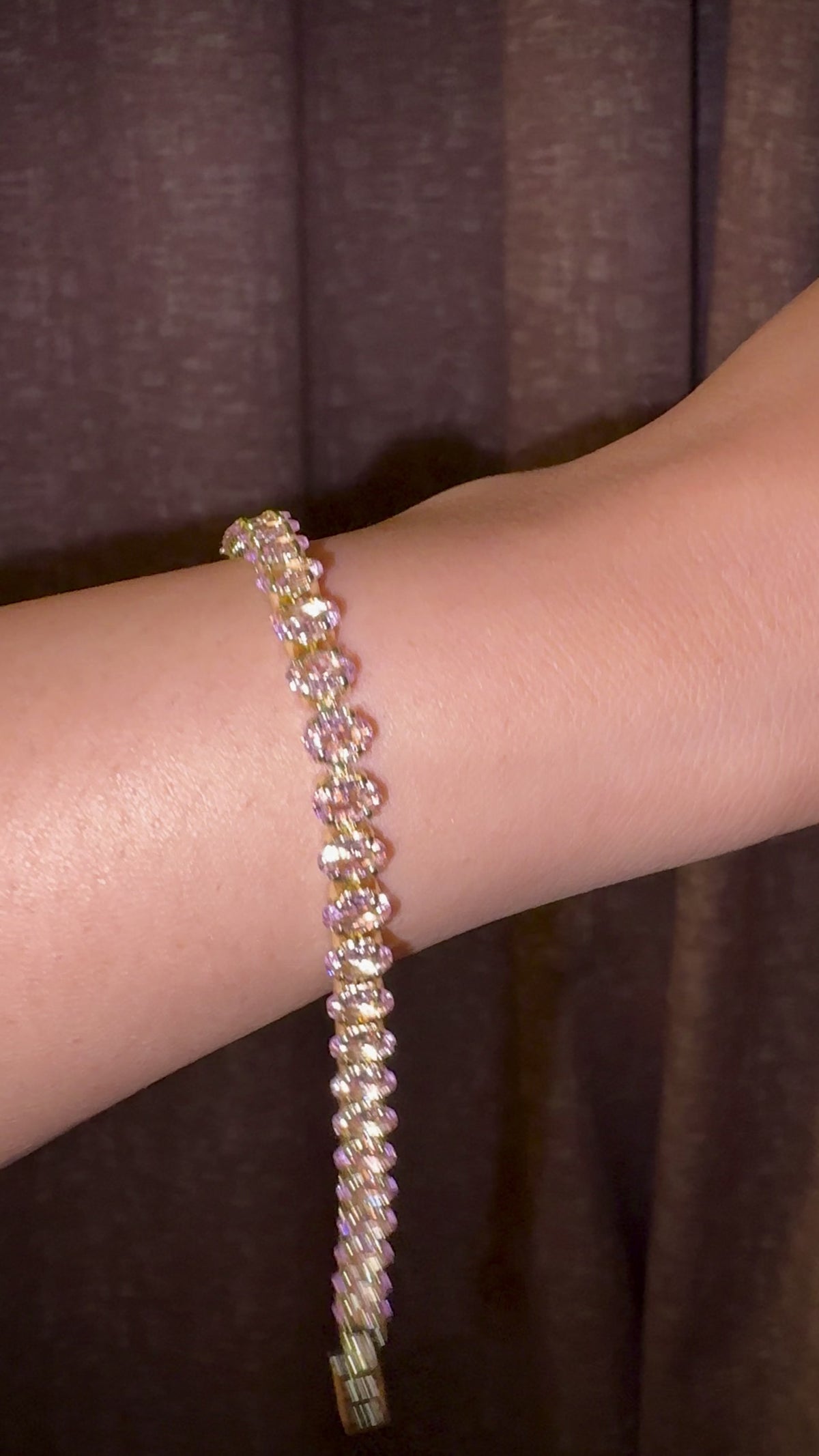 Blush Oval Tennis Bracelet