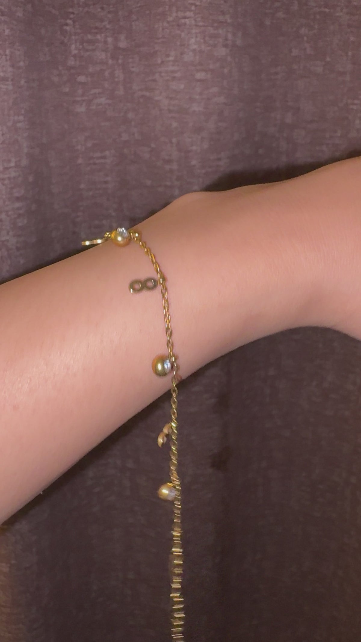 Infinity Sparkle Charm Bracelet