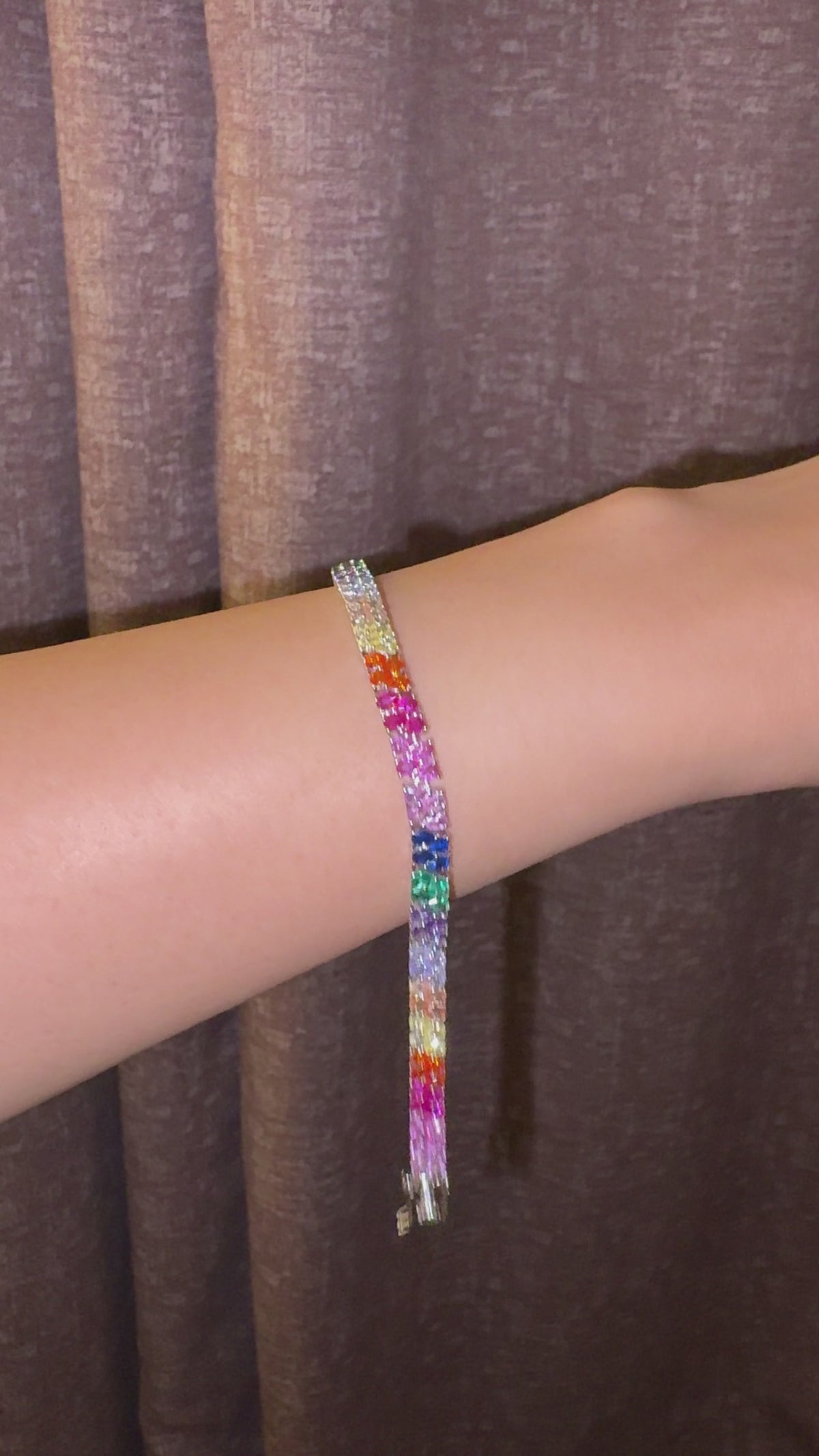 Prism Rainbow CZ Tennis Bracelet