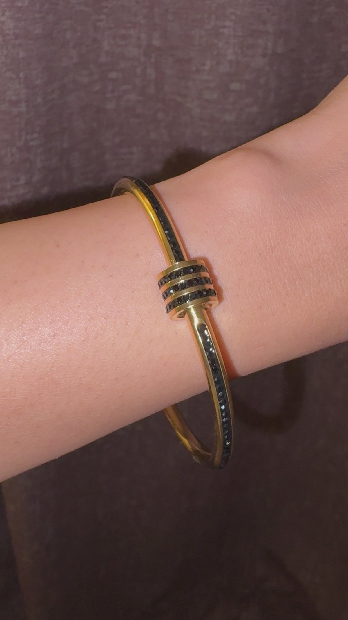 Black Luxe Pavé Bangle