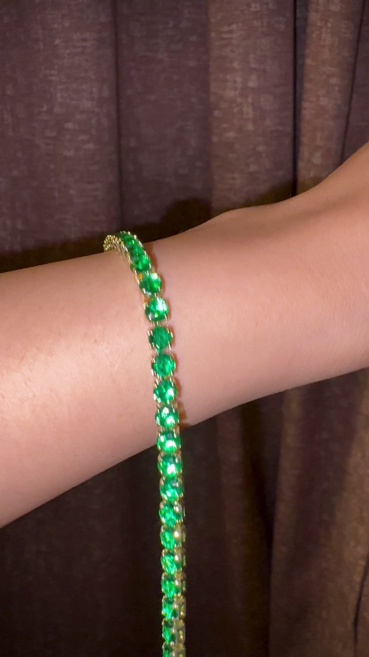 Emerald Glow Tennis Bracelet