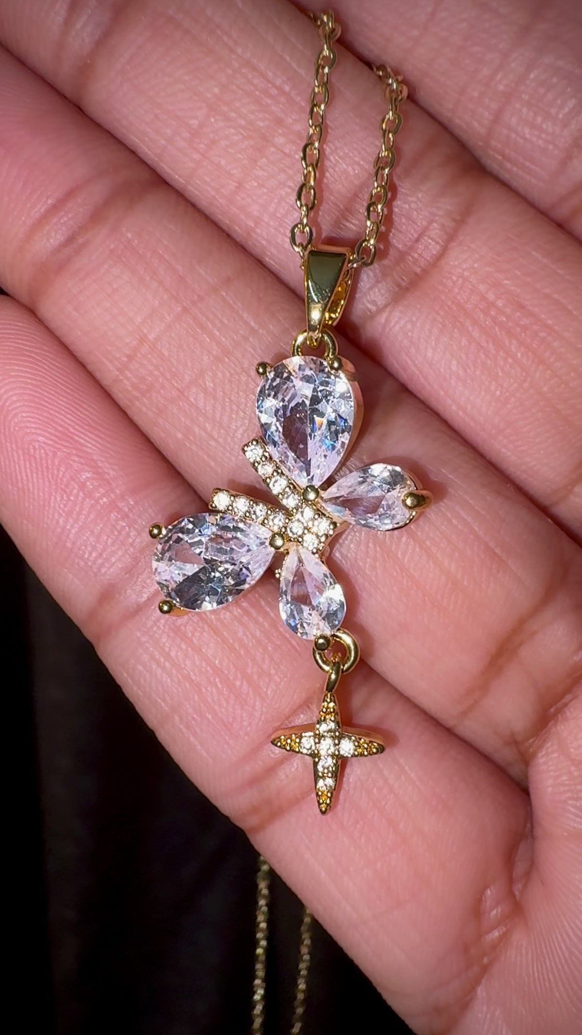 Bloom & Butterfly Pendant Necklace