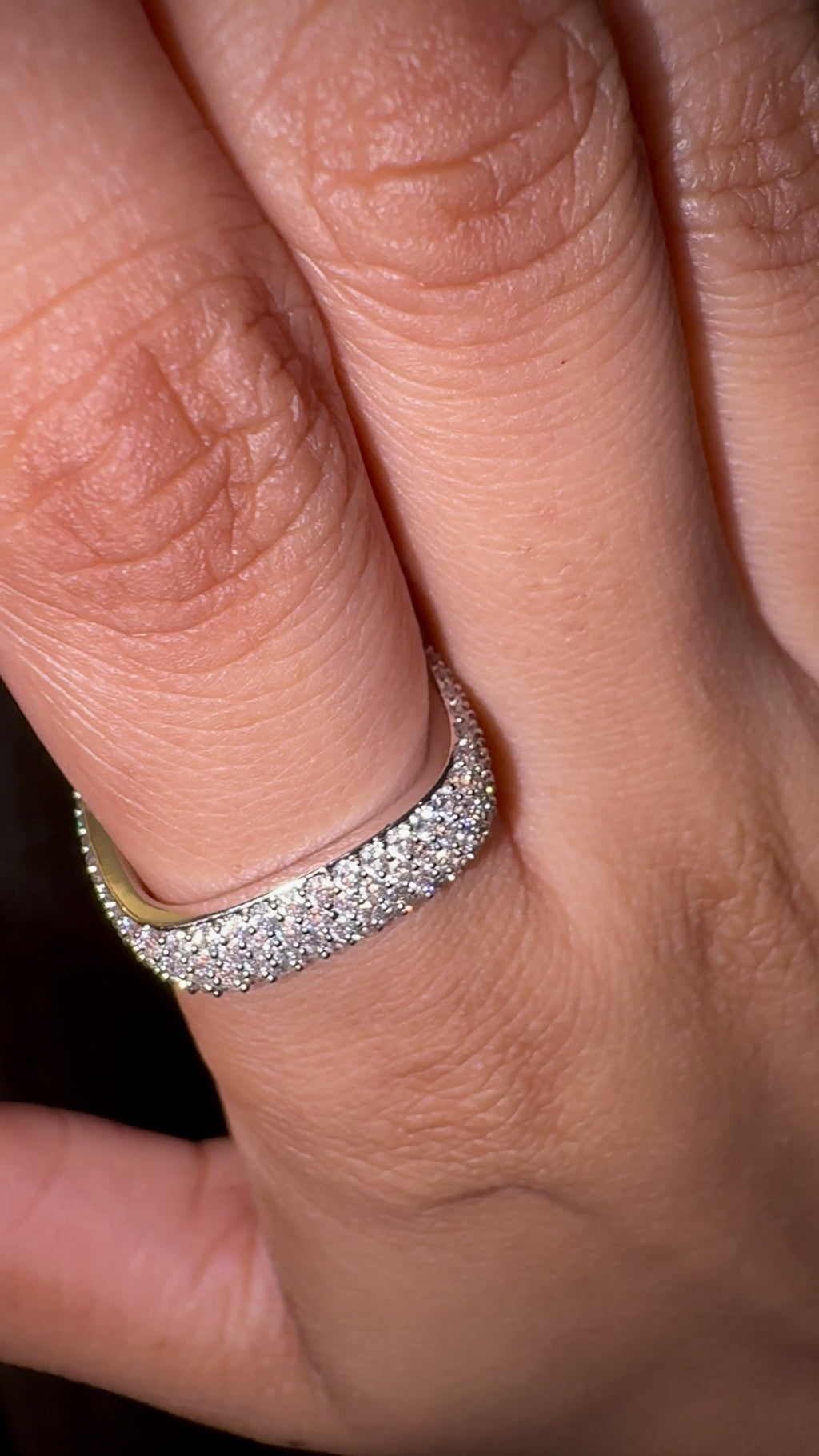 Silver Rounded-Square Statement Ring