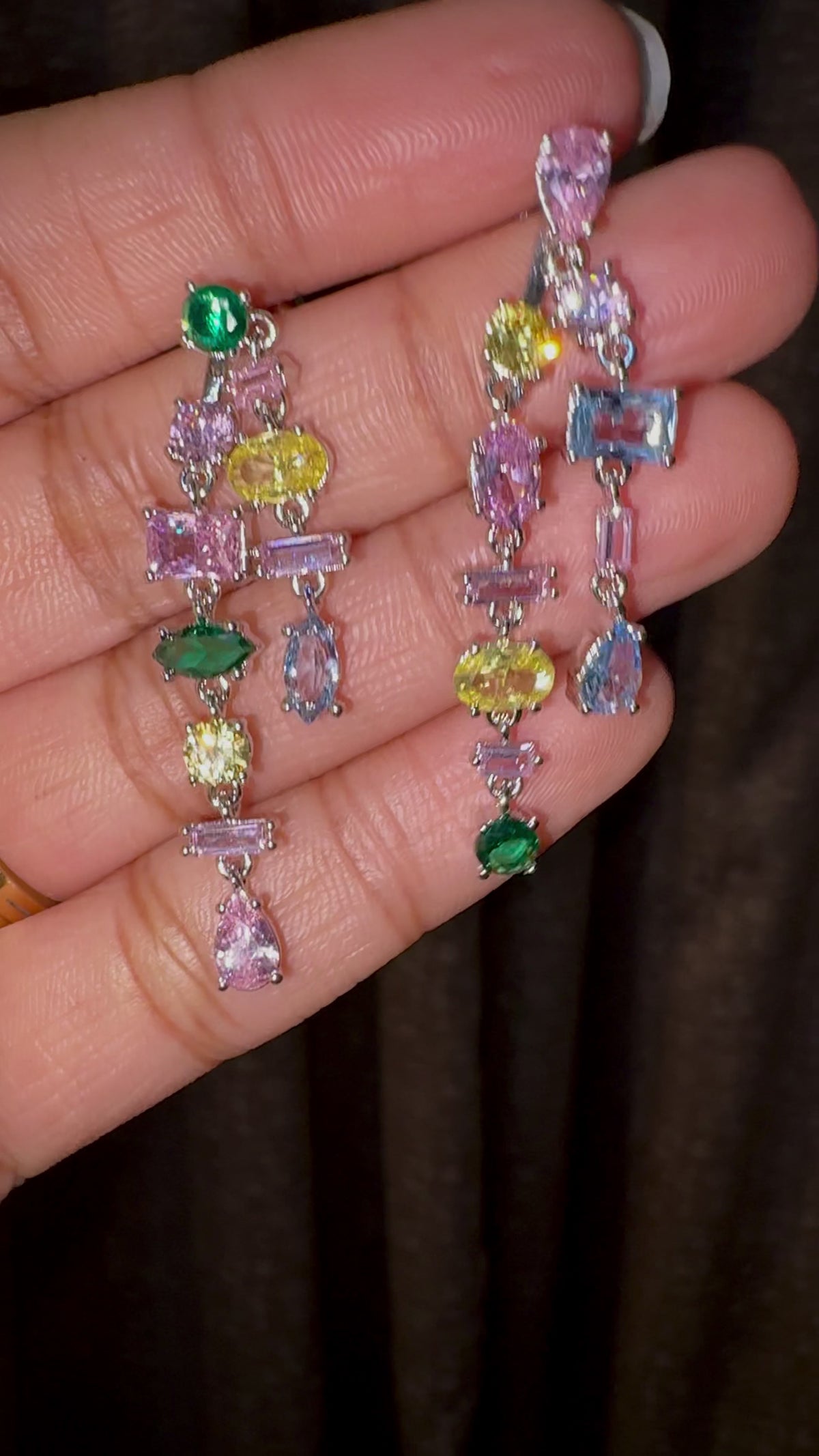 Prismé Multicolor Chandelier Earrings