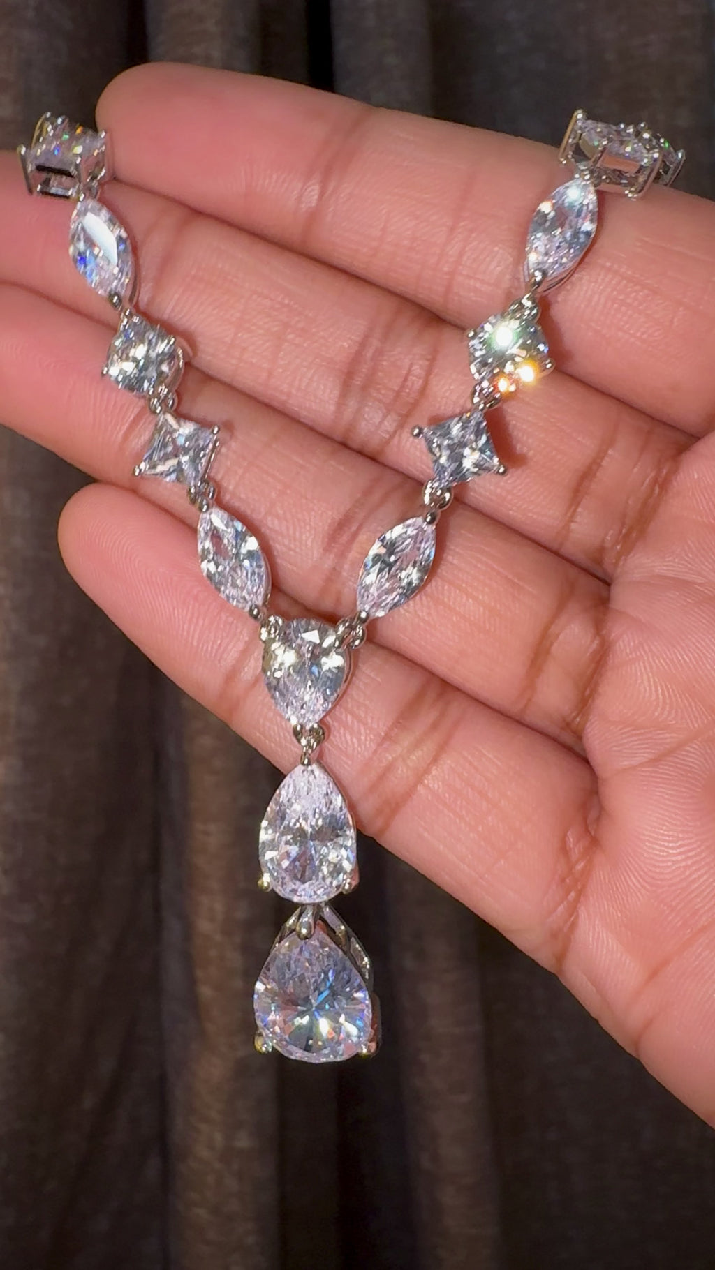 Celeste Cascade CZ Necklace