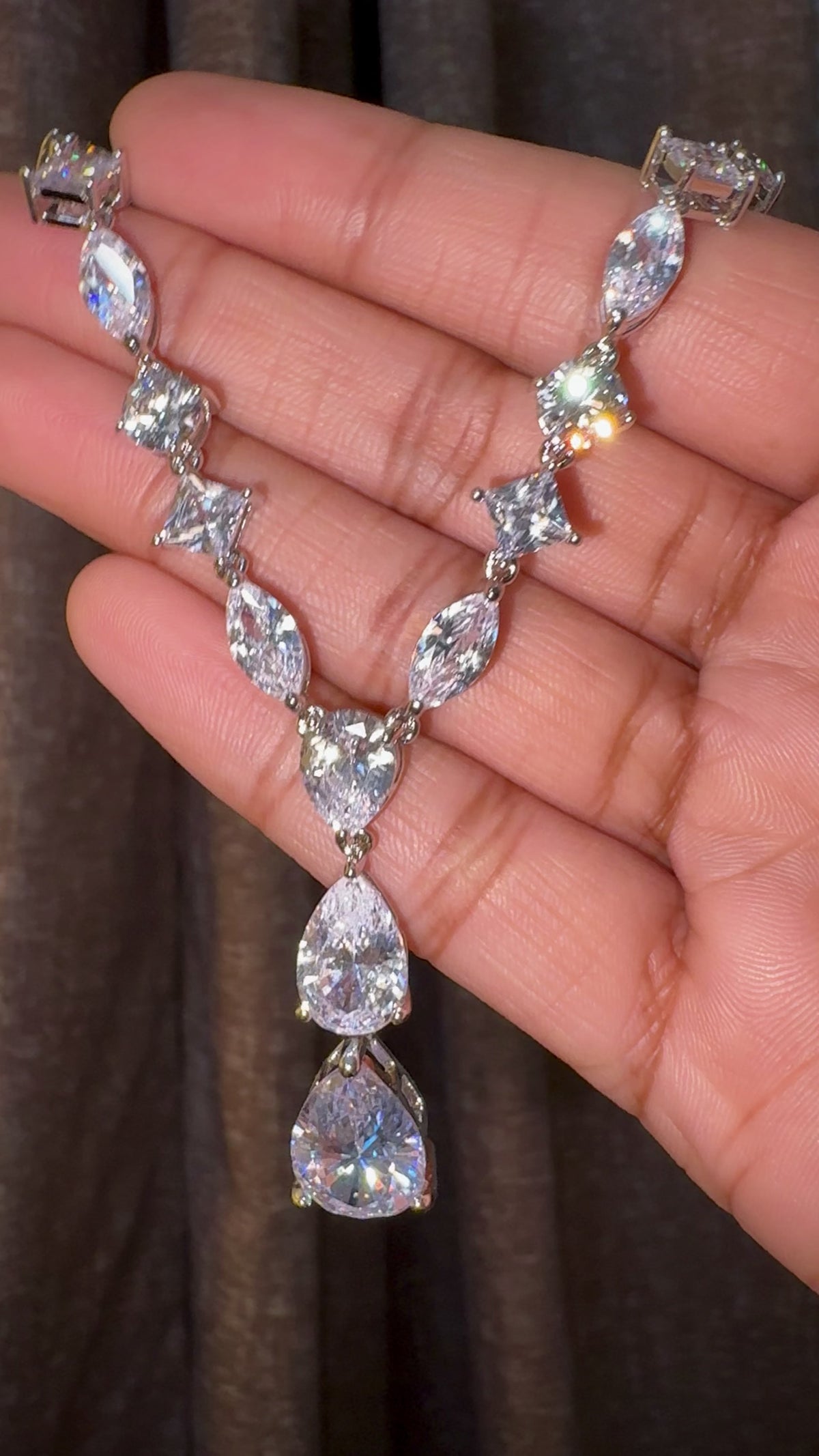 Celeste Cascade CZ Necklace