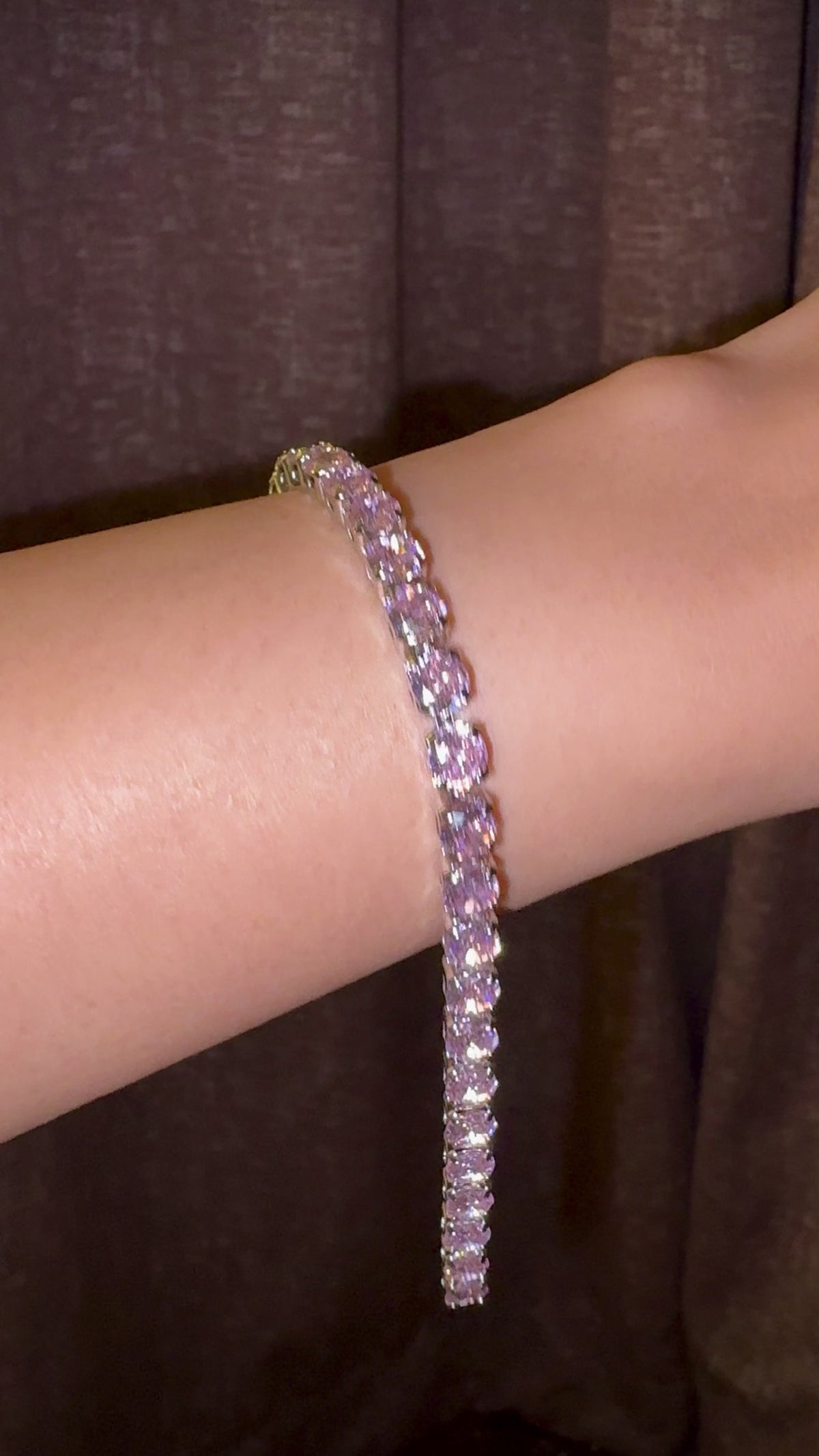 Baby Pink CZ Tennis Bracelet
